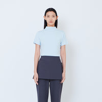 Women Side Gather Top - Light Blue - SW2603070B