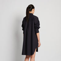 Women Shirt Dress - Navy - SW2511196B