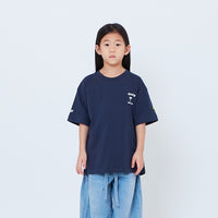 Peanuts Kids Embroidery Tee - Navy - PK2605006B