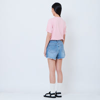 Women Denim Shorts - Light Blue - SW2603080B