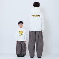 Peanuts Kids Embroidery Oversized Hoodie - Off White - PK2605009A