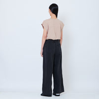 Women Mid-Rise Barrel Jeans - Black - SW2602054B