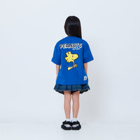 Peanuts Kids Printed Oversized Jersey Tee - Blue - PK2605003B