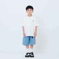 Peanuts Kids Embroidery Tee - Off White - PK2605007A