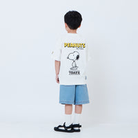 Peanuts Kids Embroidery Tee - Off White - PK2605007A