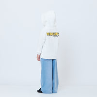Peanuts Kids Embroidery Oversized Hoodie - Off White - PK2605009A