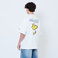 Peanuts Gender Neutral Printed Oversized Jersey Tee - Off White - PU2605003A