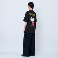 Peanuts Gender Neutral Printed Oversized Jersey Tee - Black - PU2605003D