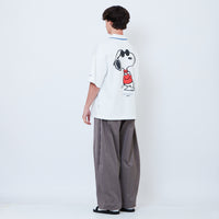 Peanuts Gender Neutral Printed Oversized Jersey Polo Tee - Off White - PU2605004A
