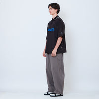 Peanuts Gender Neutral Printed Oversized Jersey Polo Tee - Black - PU2605004B