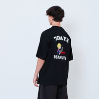 Peanuts Gender Neutral Embroidery Tee - Black - PU2605006D