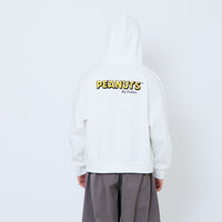 Peanuts Gender Neutral Embroidery Oversized Hoodie - Off White - PU2605009A