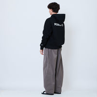 Peanuts Gender Neutral Embroidery Oversized Hoodie - Black - PU2605009B