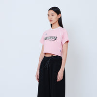 Peanuts Women Printed Cropped Jersey Tee - Pink - PW2605003A