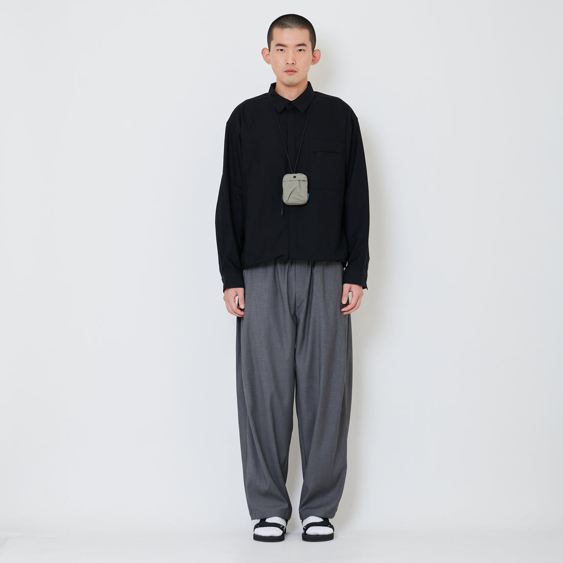 Pouch with Lanyard - Dusty Green - SA2408025C