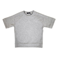 Boy Oversized Pique Top - Melange Grey - SB2308220C