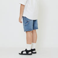 Boy Slim Fit Worker Twill Shorts - SB2401016