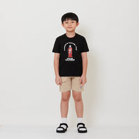 Boy Printed Sweat-Shorts - Light Khaki - SB2504057B