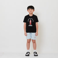 Boy Printed Sweat-Shorts - Light Blue - SB2504057D