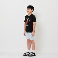 Boy Printed Sweat-Shorts - Light Blue - SB2504057D