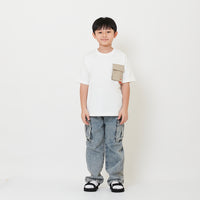 Boy Denim Drawstring Cargo Pants - SB2505086