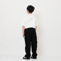 Boy Denim Drawstring Cargo Pants - SB2505086