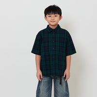 Boy Oversized Shirt - Dark Green - SB2510130A