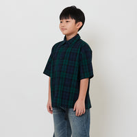 Boy Oversized Shirt - Dark Green - SB2510130A