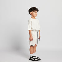 Boy Printed Sweat-Shorts - Off White - SB2510175A
