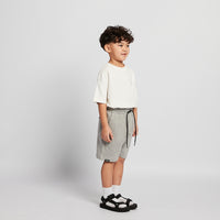 Boy Printed Sweat-Shorts - Dark Melange - SB2510175B