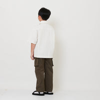Boy Nylon Cargo Long Pants - Army Green - SB2511148B