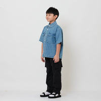 Boy Nylon Cargo Long Pants - Black - SB2511148C