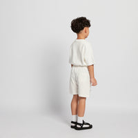 Boy Printed Sweat-Shorts - Off White - SB2512174A