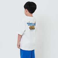 Boy Printed Oversized Tee With Rubber Tag - SB2601008