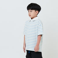 Boy Oversized Polo Tee - Light Blue - SB2602014B