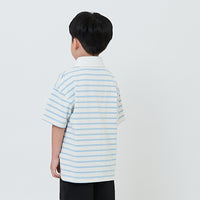 Boy Oversized Polo Tee - Light Blue - SB2602014B