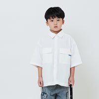 Boy Printed Oversized Shirt - Off White - SB2602015A
