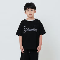 Boy Embroidery Oversized Waffle Knit Top - Black - SB2602022C