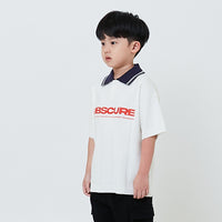 Boy Emboidery Oversized Polo Top - Off White - SB2603027A