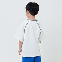 Boy Embroidery Oversized Jersey Tee - Off White - SB2604038A