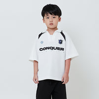 Boy Embroidery Oversized Polo Jersey - Off White - SB2604039A