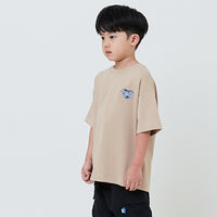 Boy Emrboidery Oversized Tee - Beige - SB2604041A