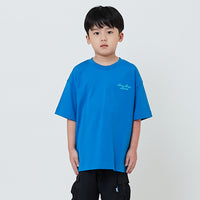 Boy Embroidery Oversized Tee - Blue - SB2604042B