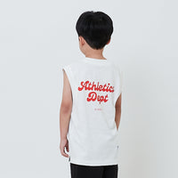 Boy Printed Oversized Sleeveless Top - Off White - SB2604043A