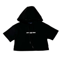 Girl Cropped Hoodie - Black - SG2307046B