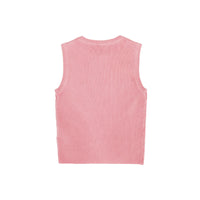 Girl Yarn Knit Cropped Top - Pink - SG2307047B