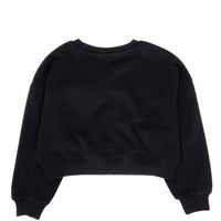 Girl Cropped Long Sleeve Top - Black - SG2307054B