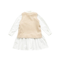 Girl 2 in 1 Pique Dress - Khaki - SG2308065Z