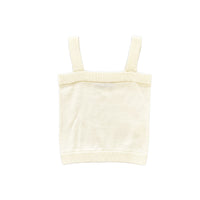 Girl Strappy Knit Top - Off White - SG2311093A