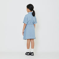 Girl Denim Dress - Light Blue - SG2402029A
